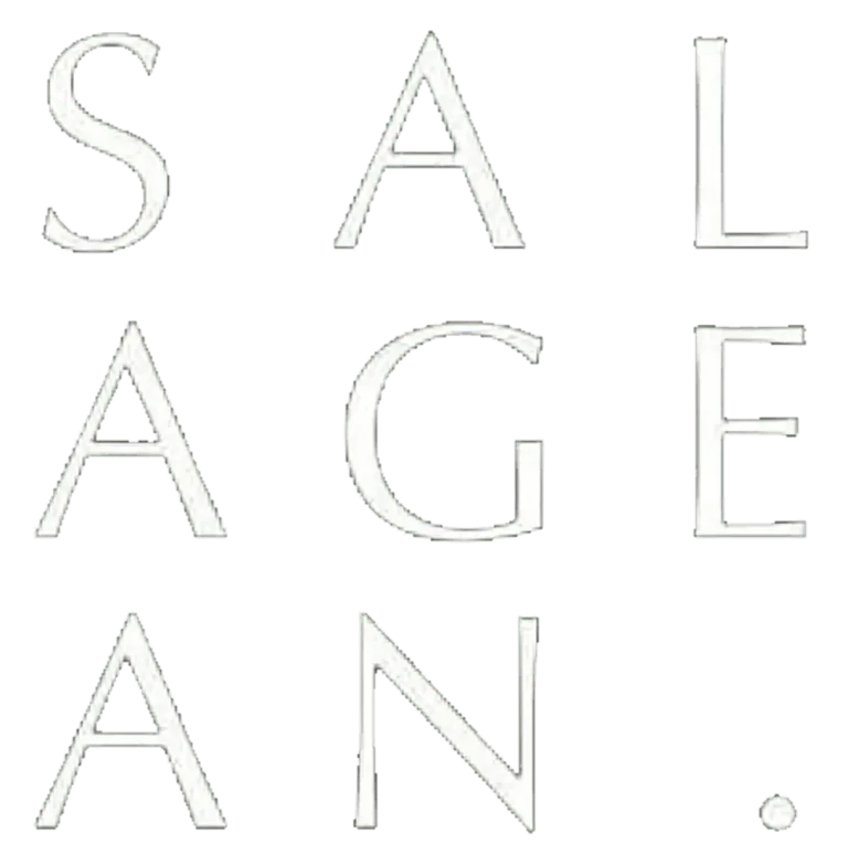 Outlined letters spelling SALE in grid layout